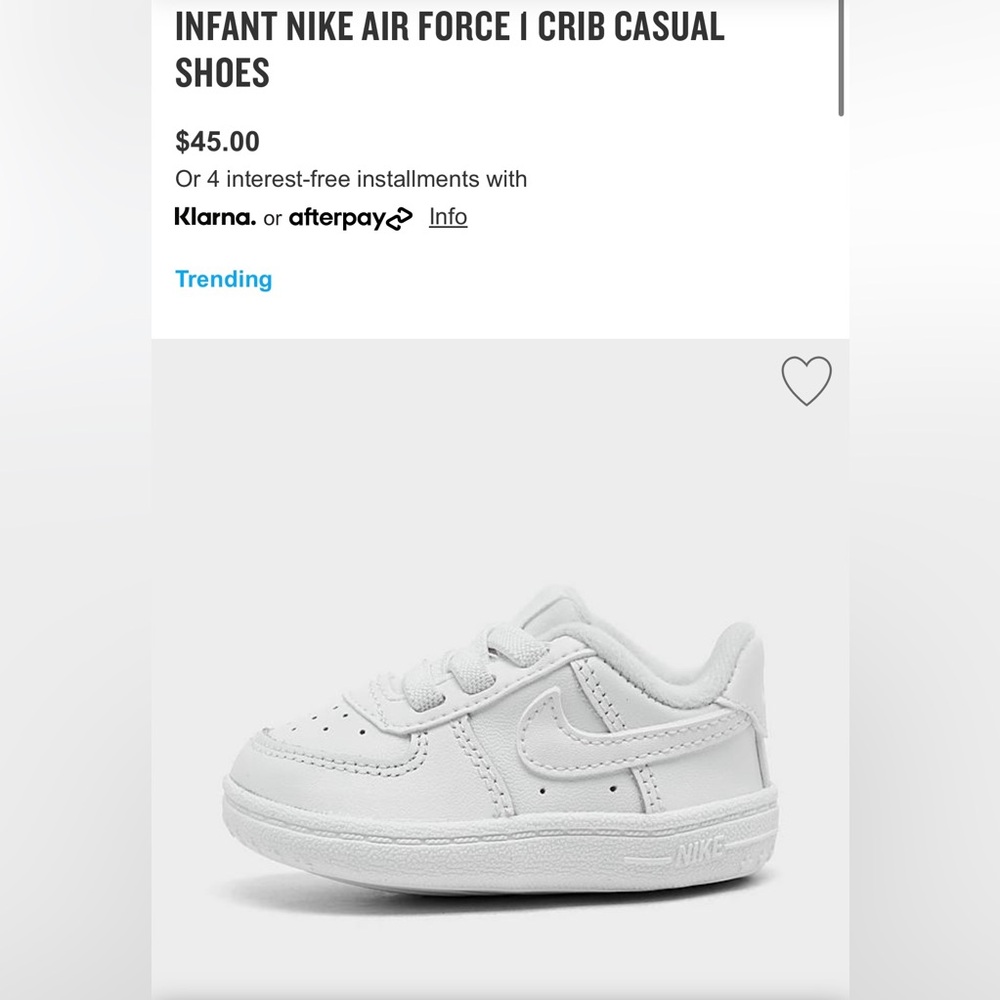 Nike force crib shoes